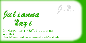 julianna mazi business card